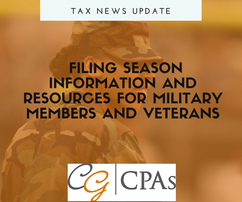 Filing Season Information and Resources for Military Members and Veterans